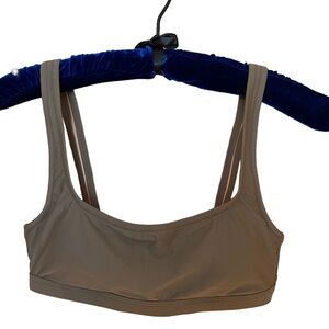 Madewell Second Wave Balconette Taupe Bikini Top - S Small - NWT